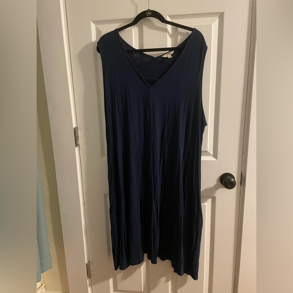 Navy swing dress